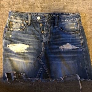 American eagle jean skirt